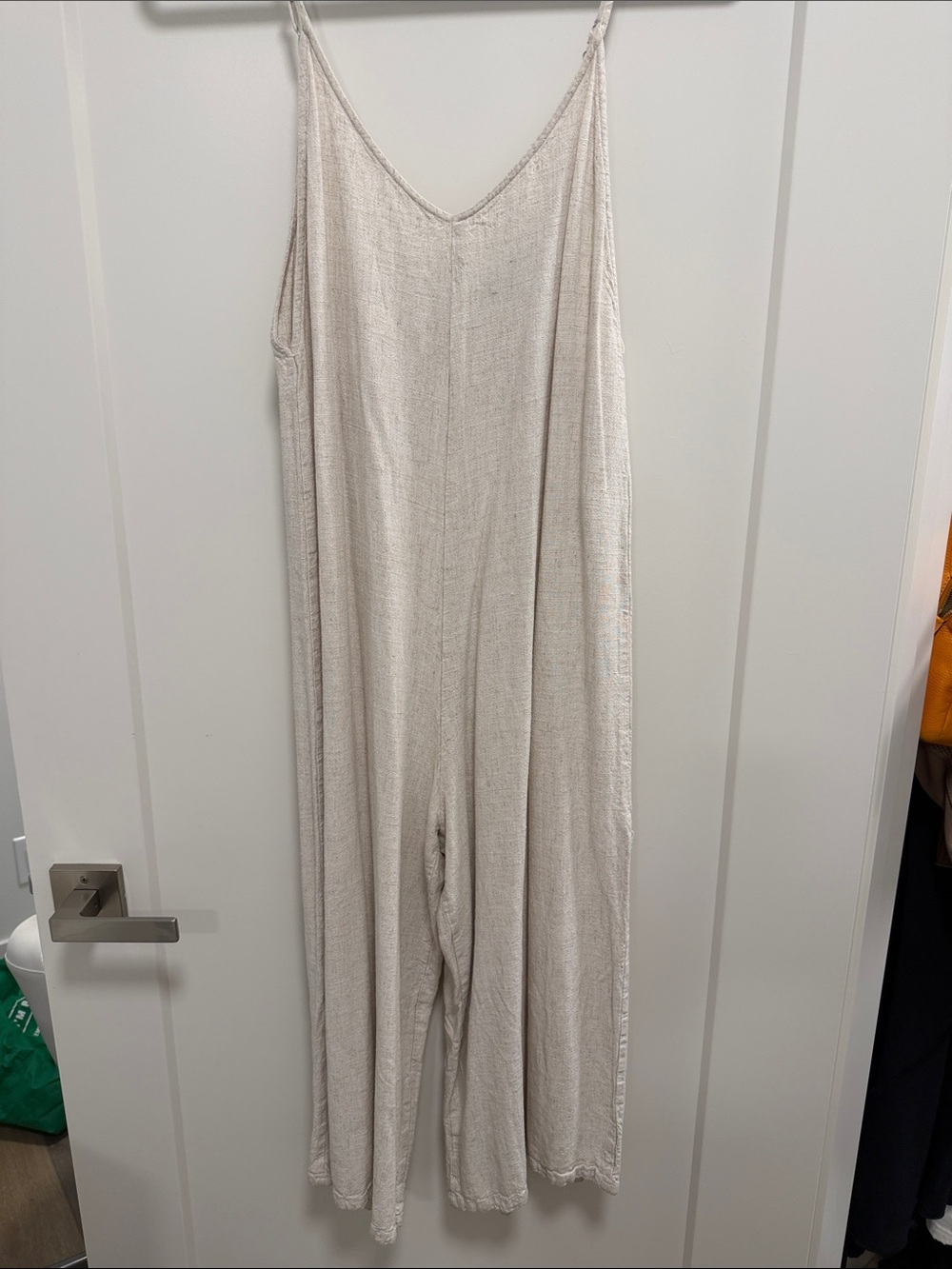 Shinestar Cream Flowing Wide-Leg Jumpsuit